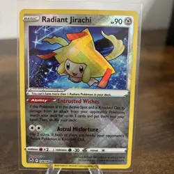 Pokemon TCG Radiant Jirachi Card 120/195 Swsh12: Sword & Shield Silver Tempest - Image 1
