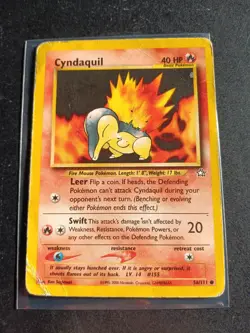 Pokemon Cyndaquil 40 HP 1995 Card - Image 1