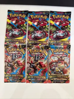 Pokemon Mega Evolutions Booster Packs Lot of 6 Factory Sealed New - Image 1