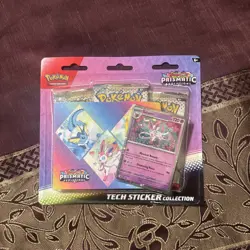 Pokemon Prismatic Evolutions Tech Sticker Collection Sealed Sylveon - Image 1