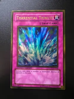 Torrential Tribute GLD1-EN040 Gold Rare Gold Series 1 VG/Near Mint Yugioh - Image 1
