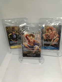 Monkey.D.Luffy, Ace & Sabo One Piece TCG OP13 ALL 3 Card Promos Set [SEALED] - Image 1