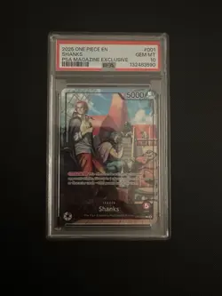 Shanks (2025 PSA Magazine Promo) OP09-001 One Piece Promotion Cards Foil - Image 1