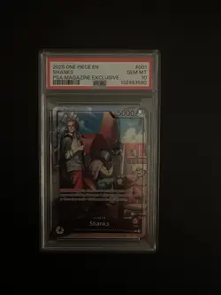 Shanks (2025 PSA Magazine Promo) OP09-001 One Piece Promotion Cards Foil - Image 2