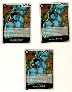 Set Of 3 Monkey D Luffy OP07-091 500 Years In The Future One Piece Trading Card - Image 1