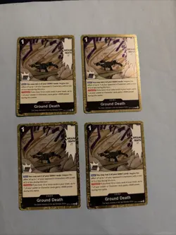 X4 Ground Death OP14-096 The Azure Sea's Seven Foil English One Piece R Rare - Image 2