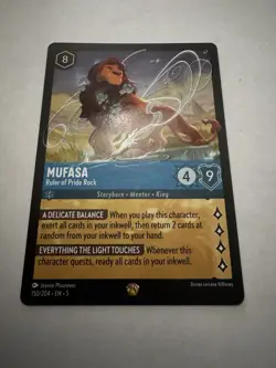 Disney Lorcana Shimmering Skies Legendary Mufasa Cold Foil 150/204 LP/NM - Image 1