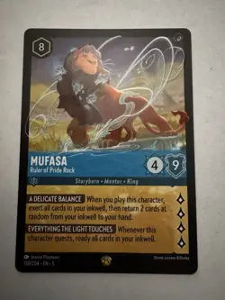 Disney Lorcana Shimmering Skies Legendary Mufasa Cold Foil 150/204 LP/NM - Image 2