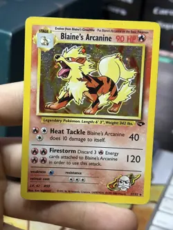 #4 Blaine's Arcanine 1/132 Gym Challenge 2000 Holo Rare WOTC Pokemon Card TCG - Image 3