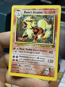 #4 Blaine's Arcanine 1/132 Gym Challenge 2000 Holo Rare WOTC Pokemon Card TCG - Image 4