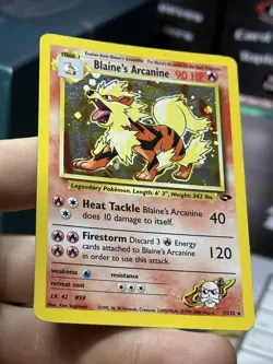 #4 Blaine's Arcanine 1/132 Gym Challenge 2000 Holo Rare WOTC Pokemon Card TCG - Image 5