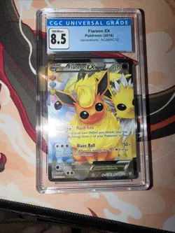 CGC 8.5 Flareon EX Generations RC28/RC32 Radiant Collection Holo Pokemon Card - Image 1