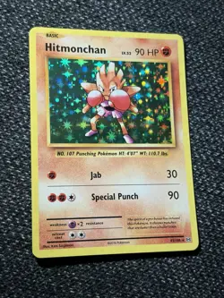 Pokemon TCG Hitmonchan Evolutions Holo Rare Card 62/108 - Image 1