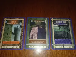 Sim City Promo Lot Of 3 Cards Civil War Furnace Alligator Farm Castle Played - Image 1
