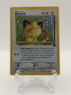 Pokemon Meowth 10/53 Wotc Promo Holo 50 HP Basic Card English - Image 1