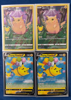 Pikachu Lot - 9 Holo Celebrations Cards - Full Art 005/025 and Flying 006/025 - Image 3