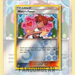Misty's Favor REVERSE HOLO card Unified Minds 202/236 Pokemon TCG 2019 - MP - Image 1