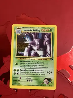 Giovanni's Nidoking Gym Challenge Holo Card 7/132 LP/MP Condition - Image 1
