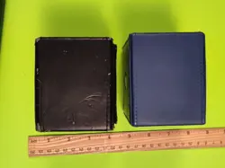2 Magic the Gathering leather deck boxes 1 blue drop and 1 black skull - Image 5