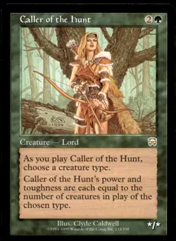 MTG Caller of the Hunt LP Light Play Mercadian Masques [4591] - Image 1