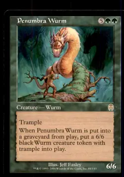 Penumbra Wurm LP Light Play Apocalypse MTG [12435] - Image 1