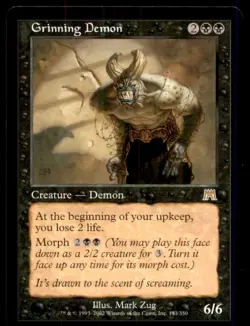Grinning Demon LP Light Play Onslaught MTG [12160] - Image 1