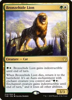 X 1 Bronzehide Lion NM-M Theros Beyond Death 210 MTG Magic The Gathering - Image 1