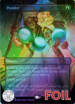 MTG Ponder (245) (245) | NM Foil | Secret Lair Black is Magic {SLD} - Image 1