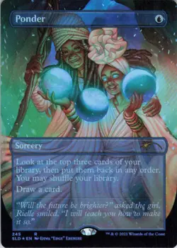 MTG Ponder (245) (245) | NM Foil | Secret Lair Black is Magic {SLD} - Image 2