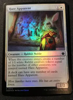 Hare Apparent - Foil - FDN - MTG - EN - NM - 0015 - Image 1