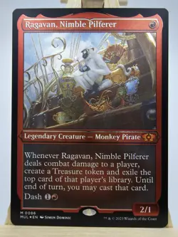 MTG Magic Ragavan Nimble Pilferer Foil Etched March of the Machine Multiverse NM - Image 2