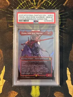 MTG Firion, Wild Rose Warrior 0531 Final Fantasy Surge Foil PSA 10 - Image 1