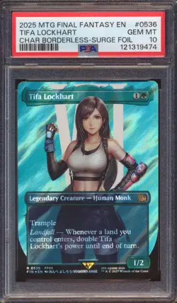 2025 MTG FINAL FANTASY TIFA LOCKHART 0536 SURGE FOIL PSA 10! - Image 1
