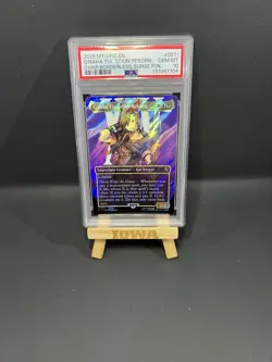 MTG Final Fantasy #0211 G'raha Tia, Scion Reborn Borderless Surge Foil PSA 10 - Image 1