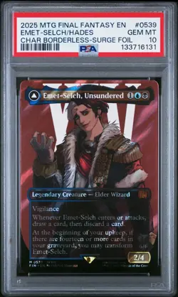 Magic the Gathering: Emet-Selch, Unsundered (Borderless) (Surge Foil) | PSA 10 - Image 1