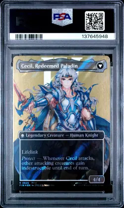 2025 MTG Final Fantasy Cecil Dark Knight Borderless Surge Foil 0525 PSA 10 - Image 2