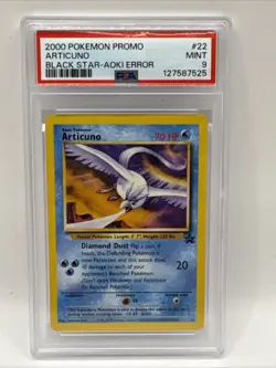 2000 Pokemon Promo Articuno Black Star - AOKI ERROR PSA 9 #22 - Image 1
