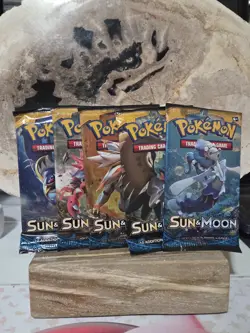 (Lot of 5) Pokemon TCG: Sun And Moon Base Booster Pack Factory Sealed - Image 1