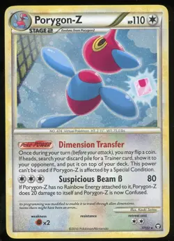 Pokemon TCG Porygon Z Holo Holo Rare HG&SS Triumphant 7/102 NM - Image 1