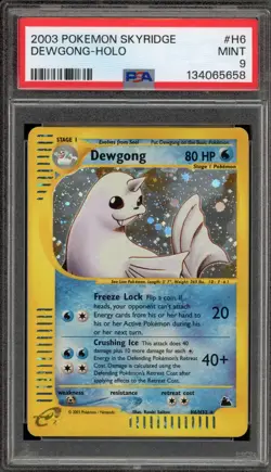 Pokemon Dewgong Skyridge Holo Rare #H6 PSA 9 Mint - Image 1