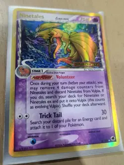 Pokemon Ninetales 8/101 Holo Rare EX Delta Species 2006 LP Reverse Holo Stamped - Image 2
