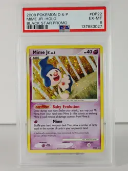 Mime Jr. - Cosmo Holo/swirl - DP Black Star Promo - POKEMON - DP22 - 2006 PSA 6 - Image 1