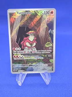 Pokemon SV07 Stellar Crown Turtonator 146/142 Illustration Rare IR NM - Image 1