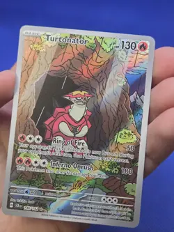 Pokemon SV07 Stellar Crown Turtonator 146/142 Illustration Rare IR NM - Image 2