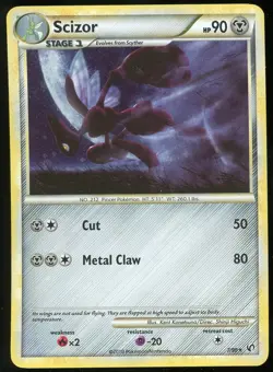 Pokemon TCG Scizor Holo Rare HG&SS Undaunted 7/90 LP - Image 1