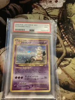 Pokemon Japanese Neo Genesis #199 - Slowking Holo Rare - PSA 9 Mint SWIRL - Image 4