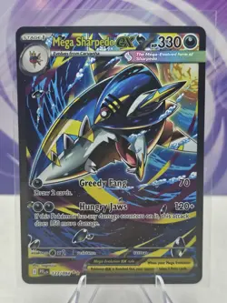 Mega Sharpedo Ex 127/094 Phantasmal Flames Pokemon - Image 1