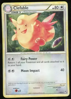 Pokemon TCG Clefable Holo Rare HG&SS Call Of Legends 1/95 LP - Image 1