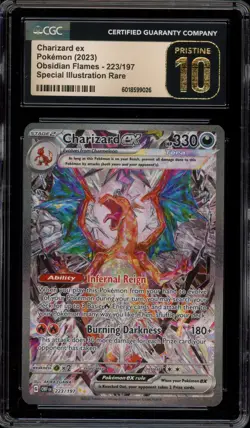 Pokemon Charizard ex Obsidian Flames SIR #223 CGC 10 Pristine - Image 1