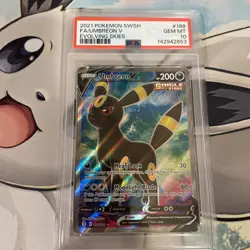 2021 Pokemon SWSH Evolving Skies Full Art Umbreon V 188 PSA 10 Gem Mint - Image 2